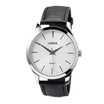 Afbeelding van Seiko Herenhorloge, analoog, kwarts, met leren band RRX73HX9, zilver, riem, zilver., Riem