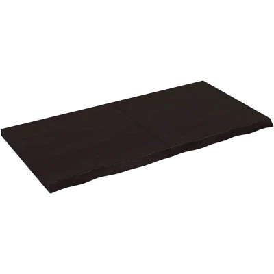 Afbeelding van vidaXL Wastafelblad 120x60x4 cm behandeld massief hout donkergrijs