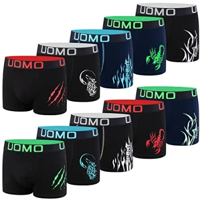 Afbeelding van L&amp;K 10 pack heren boxershorts retroshorts met leuk patroon zomer katoen 1120 M 3XL, Verpakking van tot stuks, L