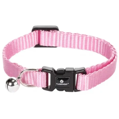Afbeelding van Flamingo Kattenhalsband Bel Ziggi 20 35 cm Roos
