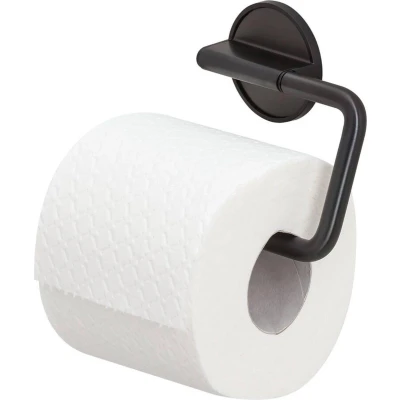 Afbeelding van Tiger Tune Wc rolhouder zonder boren Toiletrolhouder Zelfklevend 3M tape Zwart metaal geborsteld / Gunmetal black