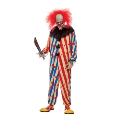 Afbeelding van SMIFFY&#039;S Griezelige clown vermomming tweekleurig, voor man M