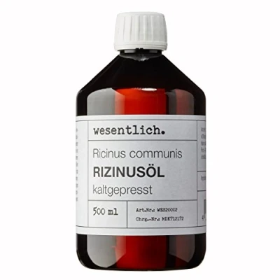 Afbeelding van wesentlich. Koudgeperste ricinusolie 500 ml 100% zuivere voor huid en haar, wimpers wenkbrauwen