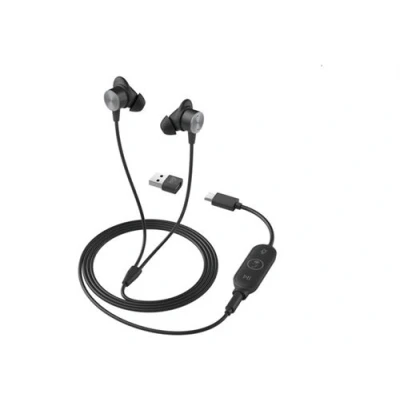 Image de Logitech Zone filaire Earbuds Micro casque intra auriculaire jack 3,5mm isolation acoustique graphite Certifié pour Microsoft Teams