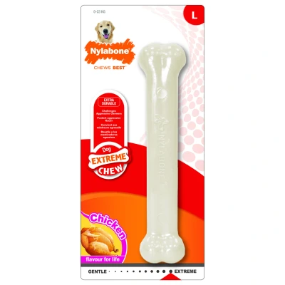 Afbeelding van Nylabone Durachew Bone Giant L Hondenspeelgoed Wit