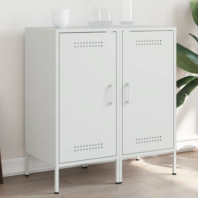 Afbeelding van Dressoirs 2 st 36x39x79 cm koudgewalst staal wit