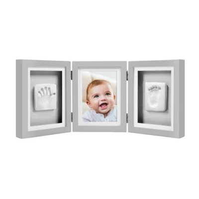 Image de Cadre de Bureau Empreinte Bébé Luxe Gris