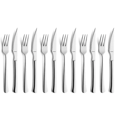 Afbeelding van Amefa Chuletero 12 delige steakset 6 persoons steakmessen steakvorken
