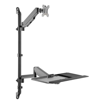 Afbeelding van My Wall HL64L Monitor wandbeugel 1 stuks 43,2 cm (17) 81,3 (32) Zwart In hoogte verstelbaar, Kantelbaar, Zwenkbaar, Toetsenbordhouder