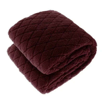 Afbeelding van Unique Living Ezra Fleece Plaid XL 220x240 cm Tawny Port