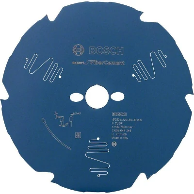 Afbeelding van Bosch Accessories Expert for Fiber Cement 2608644349 Cirkelzaagblad 250 x 30 1.8 mm Aantal tanden: 6 1 stuk(s)