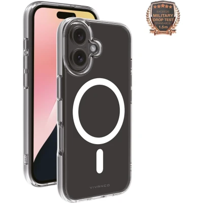 Afbeelding van Vivanco MAG STEADY Backcover Apple iPhone 16 Zwart Inductieve lading, Zanddicht, Spatwaterdicht, Stofdicht