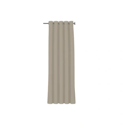 Afbeelding van Kant en Klaar Gordijn verduisterend met ringen 140 x 240 cm Dune Zandkleurig