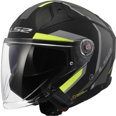 Afbeelding van LS2 Helm Infinity II Focus OF603 mat zwart / fluor geel maat XXL