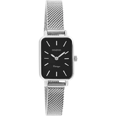 Afbeelding van OOZOO Vintage series zilverkleurige horloge met metalen mesh armband C20267