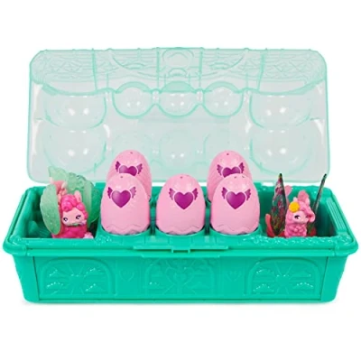 Afbeelding van Hatchimals CollEGGtibles Rainbow cation Family Carton met lamafamilie verrassingsspeelset 10 personages en 2 accessoires