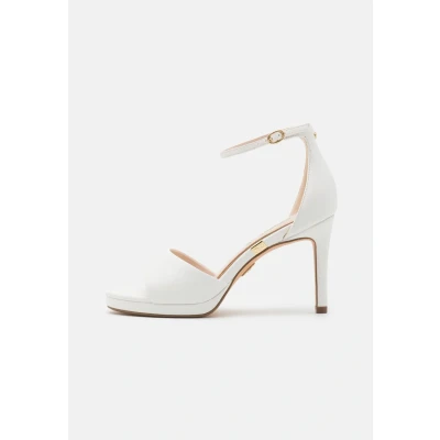 Afbeelding van Buffalo Vegan Ronja Sandalen met hoge hak, Dames, Maat: 40, White Hoogwaardig imitatieleer