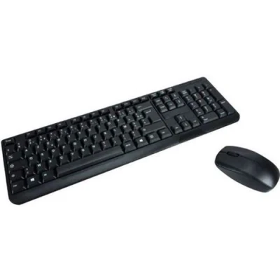 Image de MCL Samar ACK 2012W/N Ensemble clavier et souris sans fil 2.4 GHz AZERTY Français noir