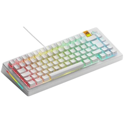 Afbeelding van Glorious Gaming GMMK 3 HE 75% Prebuilt toetsenbord Gamen USB AZERTY Frans Wit