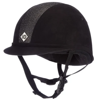 Afbeelding van Charles Owen Cap YR8 Sparkly Centre Black 60cm