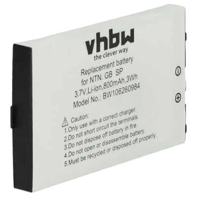 Afbeelding van vhbw Accu compatibel met Nintendo Gameboy Advance SP (GBA SP) / Special AGS 001, 101, 003, vervanging voor SAM SPRBP (Li Ion, 800 mAh, 3,7 V)