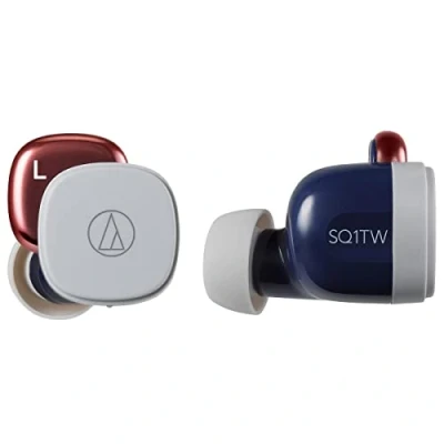 Afbeelding van Audio Technica SQ1TW draadloze hoofdtelefoon, blauw/rood