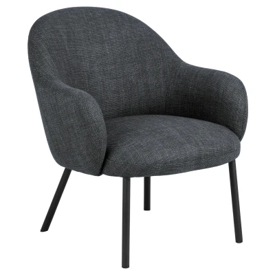 Afbeelding van Hjem Interiors Lynn Loungestoel Donkergrijs