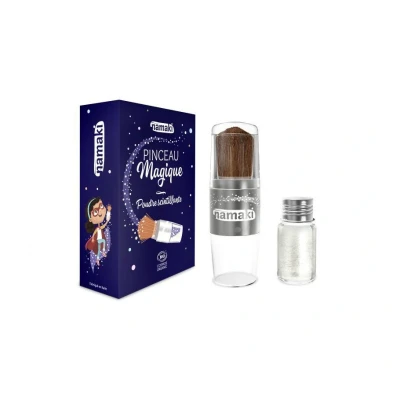 Afbeelding van Namaki Glitterpoeder met kwast Zilvert