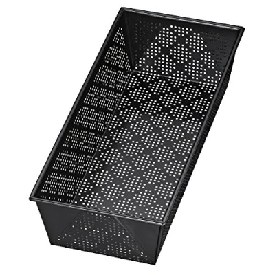 Afbeelding van Kaiser 2300651330 broodbakvorm, geperforeerd, roestvrij staal, zwart, 35 x 18 9 cm
