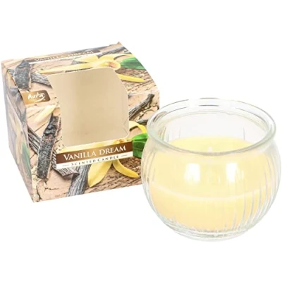 Afbeelding van KOTARBAU® Geurkaars in glas, brandduur tot 28 uur, aangenaam cadeau, aromatherapie, decoratieve kaarsen Vanilla Dream