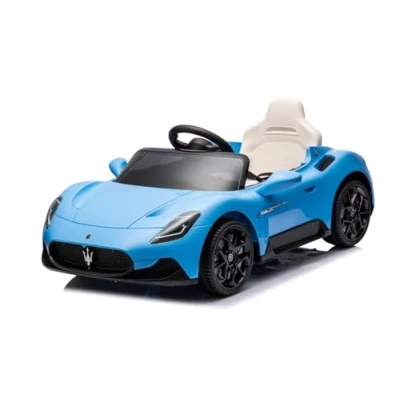 Afbeelding van sun baby Elektrische kinderauto Maserati GT Cabrio vanaf 3 jaar, Loopauto met lichtfuncties, afstandsbediening, MP3 speler, USB, Bluetooth (Blauw)