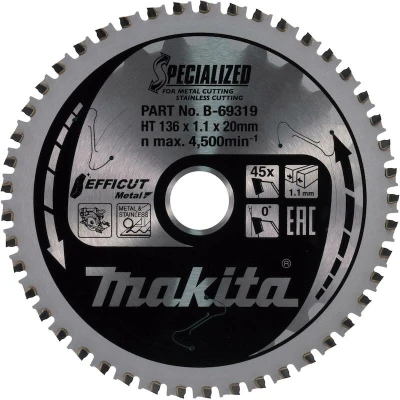 Afbeelding van Makita Cirkel Zaagblad 136x20x1,1 mm B 69272