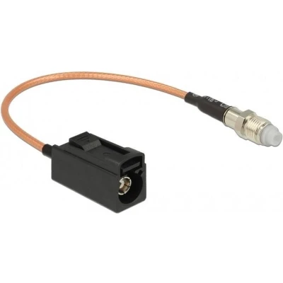 Afbeelding van Fakra A (v) FME adapter kabel RG316 50 Ohm / transparant 0,20 meter