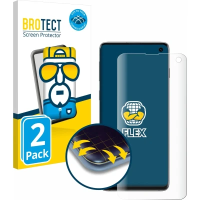 Afbeelding van BROTECT Screenprotector voor Samsung Galaxy S10 Folie Beschermfolie transparant volledig dekking (2 Stuks)