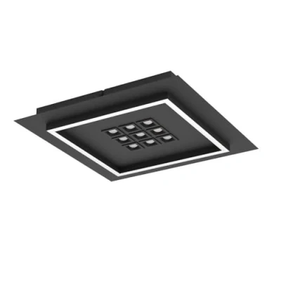 Afbeelding van EGLO Balazote Plafondlamp LED 36 cm Zwart/Wit Instelbaar wit licht Dimbaar