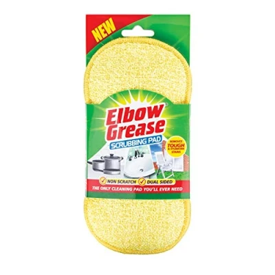 Afbeelding van Elbow Grease Dubbelzijdige schuurspons, wasbaar, herbruikbaar, krasbestendig, geel