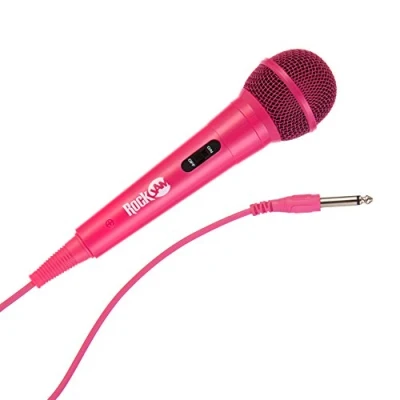 Afbeelding van RockJam bekabelde dynamische richtmicrofoon met 3 meter snoer roze