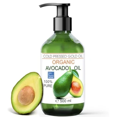 Afbeelding van avocado olie voor haar, pure olie, 500 ml, striae, scheuren, huid, hydratatie, gezicht, lichaam, dringt de huid tot 6 keer beter door dan een lichaamscrème