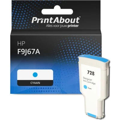 Afbeelding van Huismerk HP F9J67A (728) Inktcartridge Cyaan Hoge capaciteit