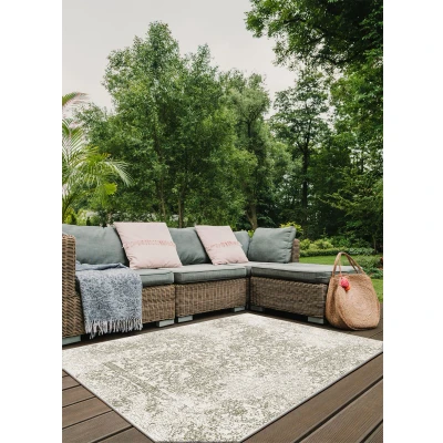Afbeelding van Brussels Vintage Buitenkleed Indoor &amp; Outdoor Vloerkleed Tuinkleed, Balkonkleed Linnen Beige Rechthoek Polypropyleen 200x290 cm