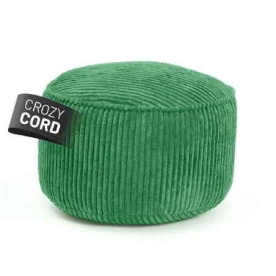 Afbeelding van Lumaland Pouf en velours côtelé de jeu compact 50 l avec fonction 3 1 : tabouret confortable, table pratique et repose pieds d&#039;intérieur élégant Diamètre 25 x 45 cm Vert foncé