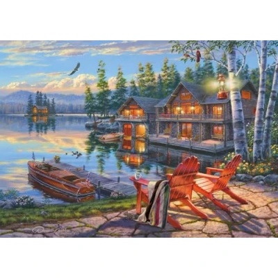 Afbeelding van Darrell Bush: Seeufer am Loon Lake, New York (1000 stukjes)