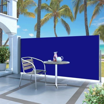 Afbeelding van Windscherm uittrekbaar 120x300 cm blauw