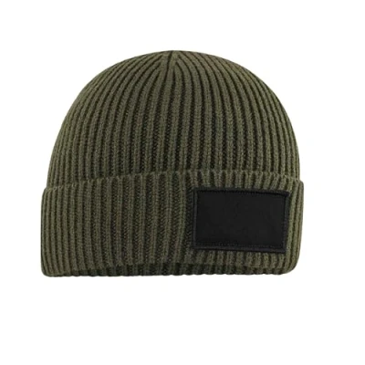 Afbeelding van Beechfield Trendy muts met patch B442R Military Green / Black