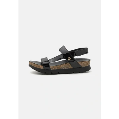 Afbeelding van Panama Jack Selma Sandalen met sleehak, Dames, Maat: 37, Black Leer