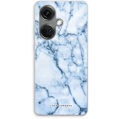 Afbeelding van Case Company® hoesje geschikt voor OnePlus Nord CE 3 Blauw marmer Soft Cover Telefoonhoesje Bescherming aan alle Kanten en Schermrand