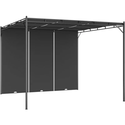 Afbeelding van Tuinprieel met zijgordijn 3x3x2,25 m antraciet