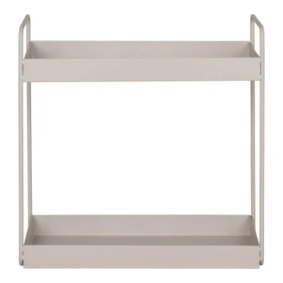 Afbeelding van Rabo Standing Double Shelf Shelf, steel, sand, 2 shelves, 30x15x31 cm