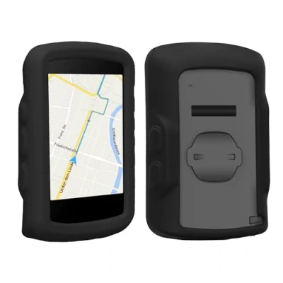 Afbeelding van kwmobile fietscomputer gps hoes geschikt voor Bryton Rider 460 / R460 hoesje Beschermhoes fietsnavigatie Siliconen cover in zwart