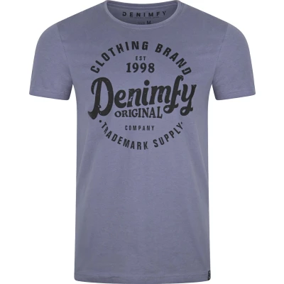 Afbeelding van DENIMFY Heren T Shirt DFNuri regular fit Zwart XXL Ronde Hals Volwassenen